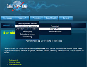 iPower nv - structuur van uw website - Navigatie