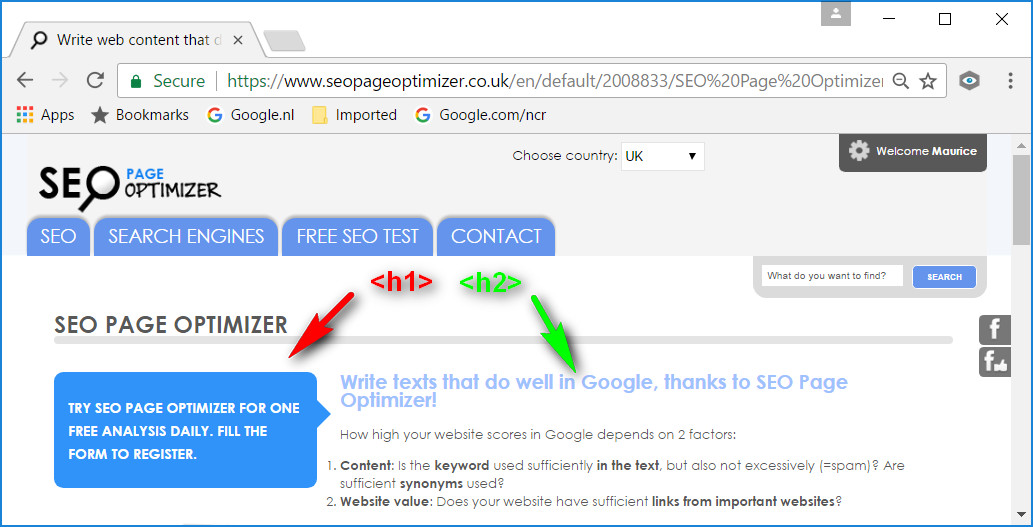 More information about tag headers