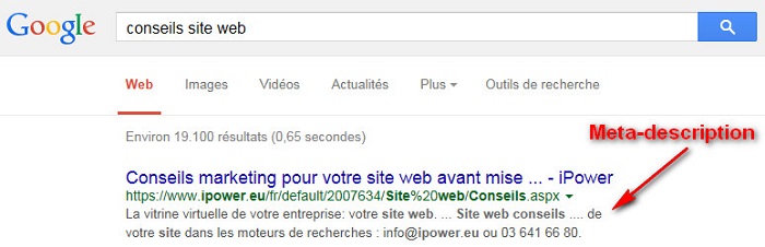 En savoir plus sur la balise meta-description - iPower